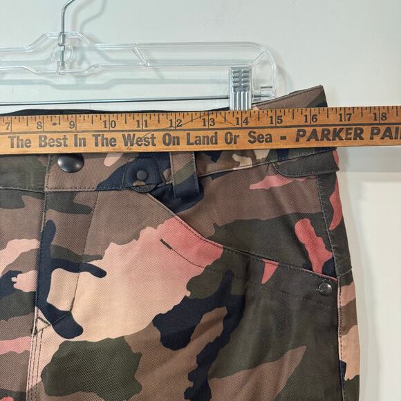 Volcom Women's Snow Pants Ski Mountain Waterproof Camo Pink Brown Medium - Picture 6 of 11